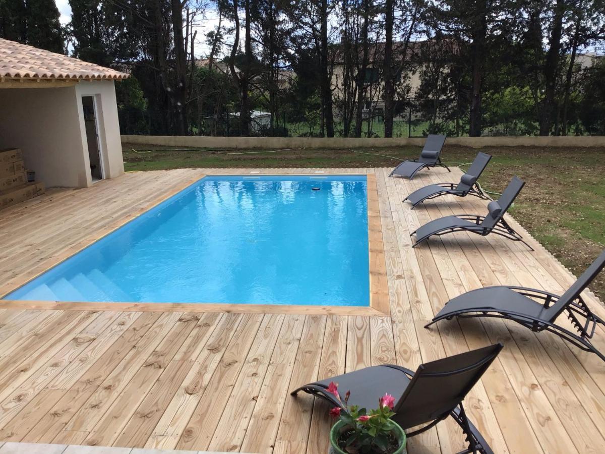 Gite Les Oliviers 10 Pers Piscine Au Calme 4 Etoiles Saint-Laurent-la-Vernède Exteriör bild