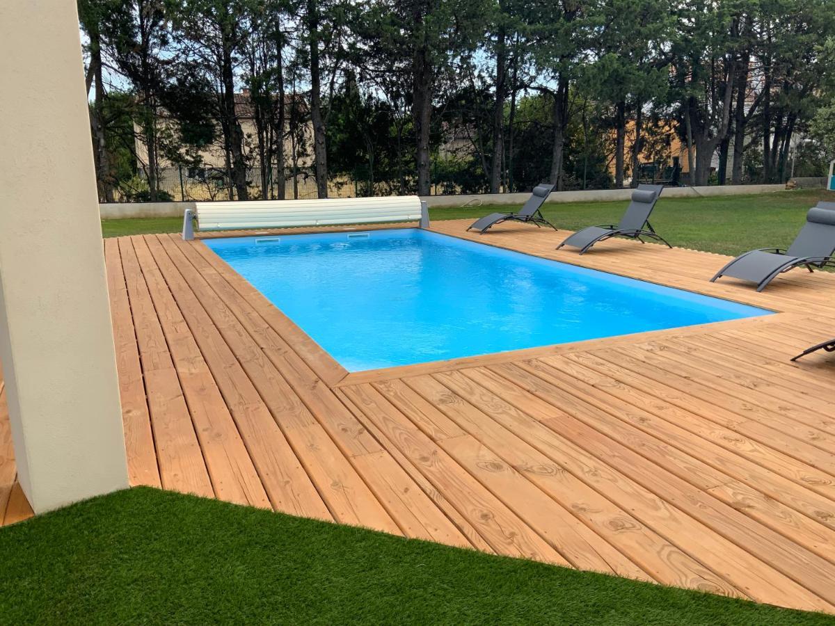 Gite Les Oliviers 10 Pers Piscine Au Calme 4 Etoiles Saint-Laurent-la-Vernède Exteriör bild